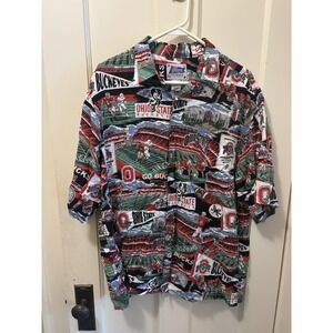 Vintage Reyn Spooner Ohio State Buckeyes Shirt Mens Large OSU Football Hawaiian